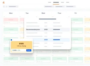 A calendar dashboard representing a rate shopping tool for effective revenue management strategies