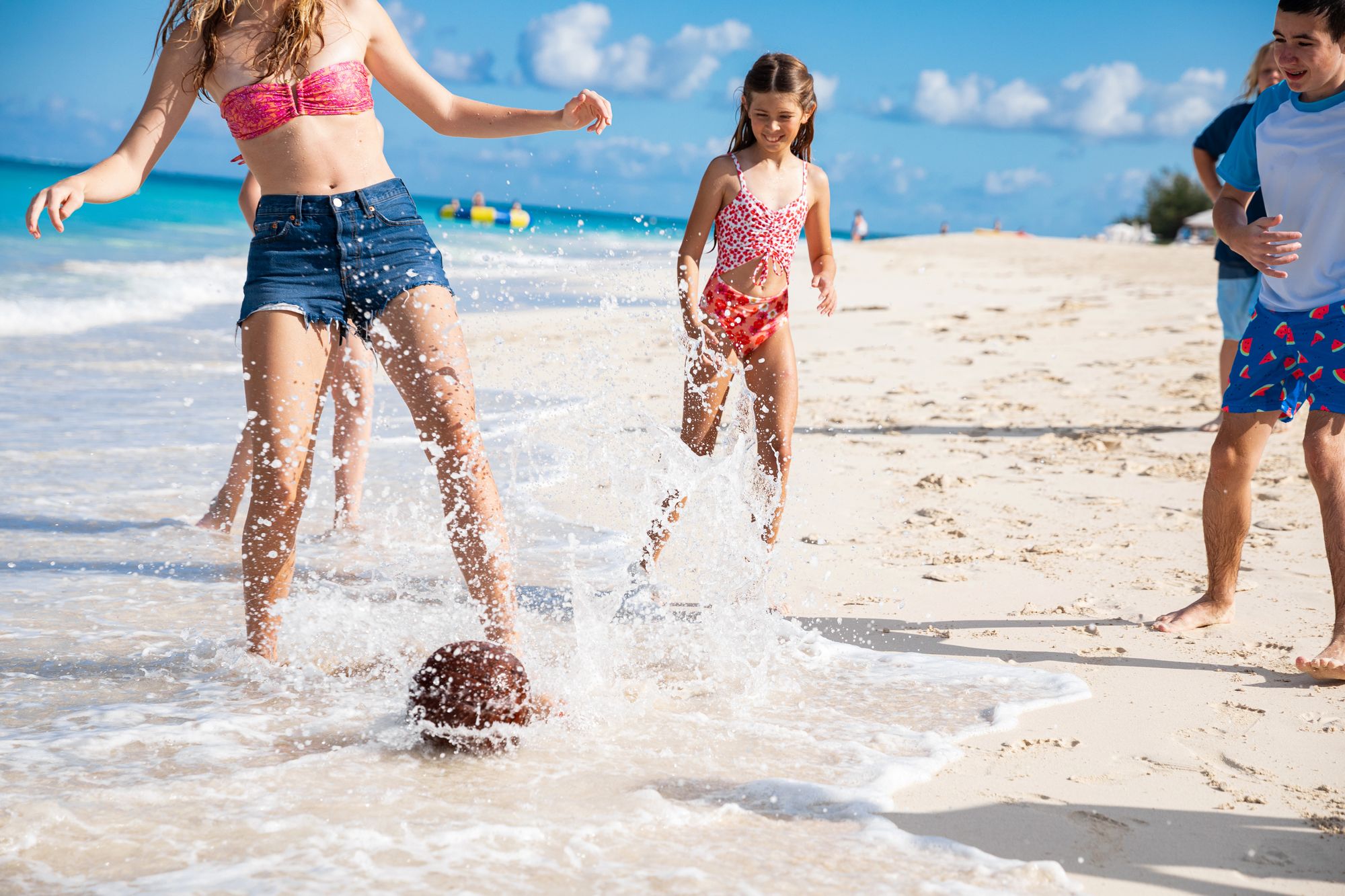 Turks and Caicos beach football fun