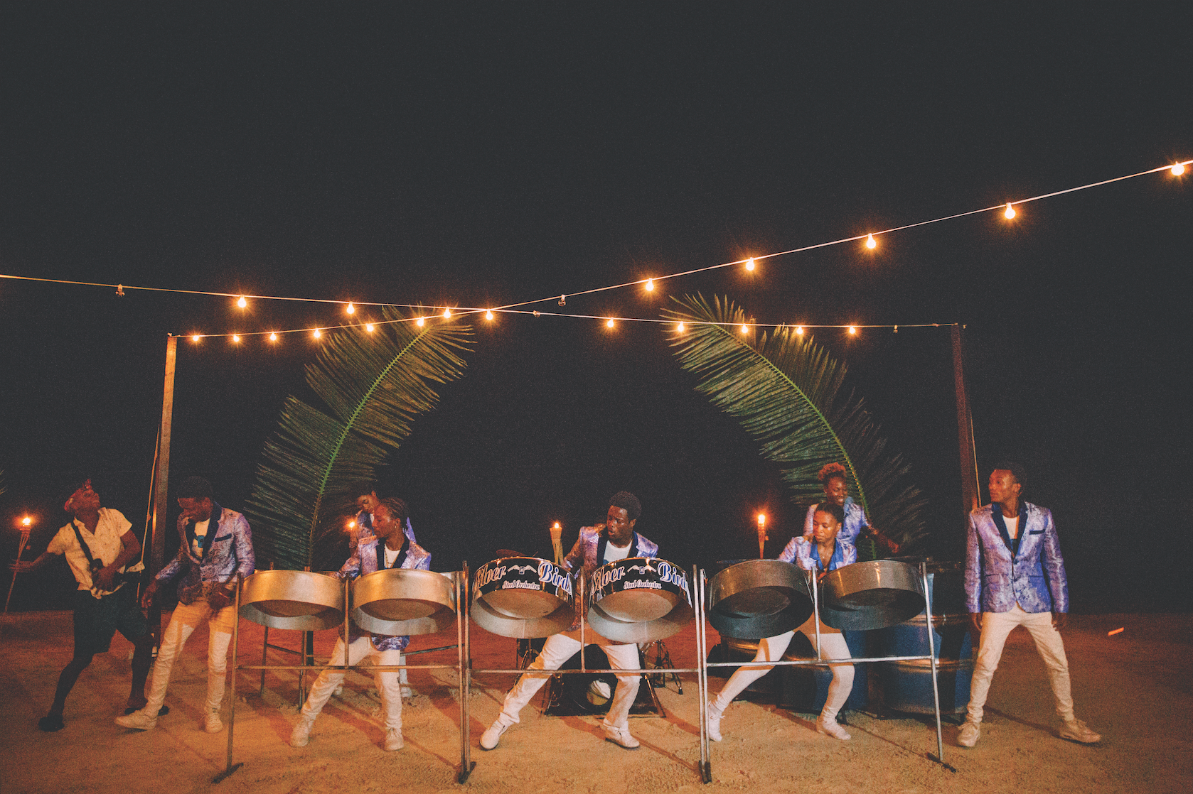 steel pan performers playing live at sandals resorts