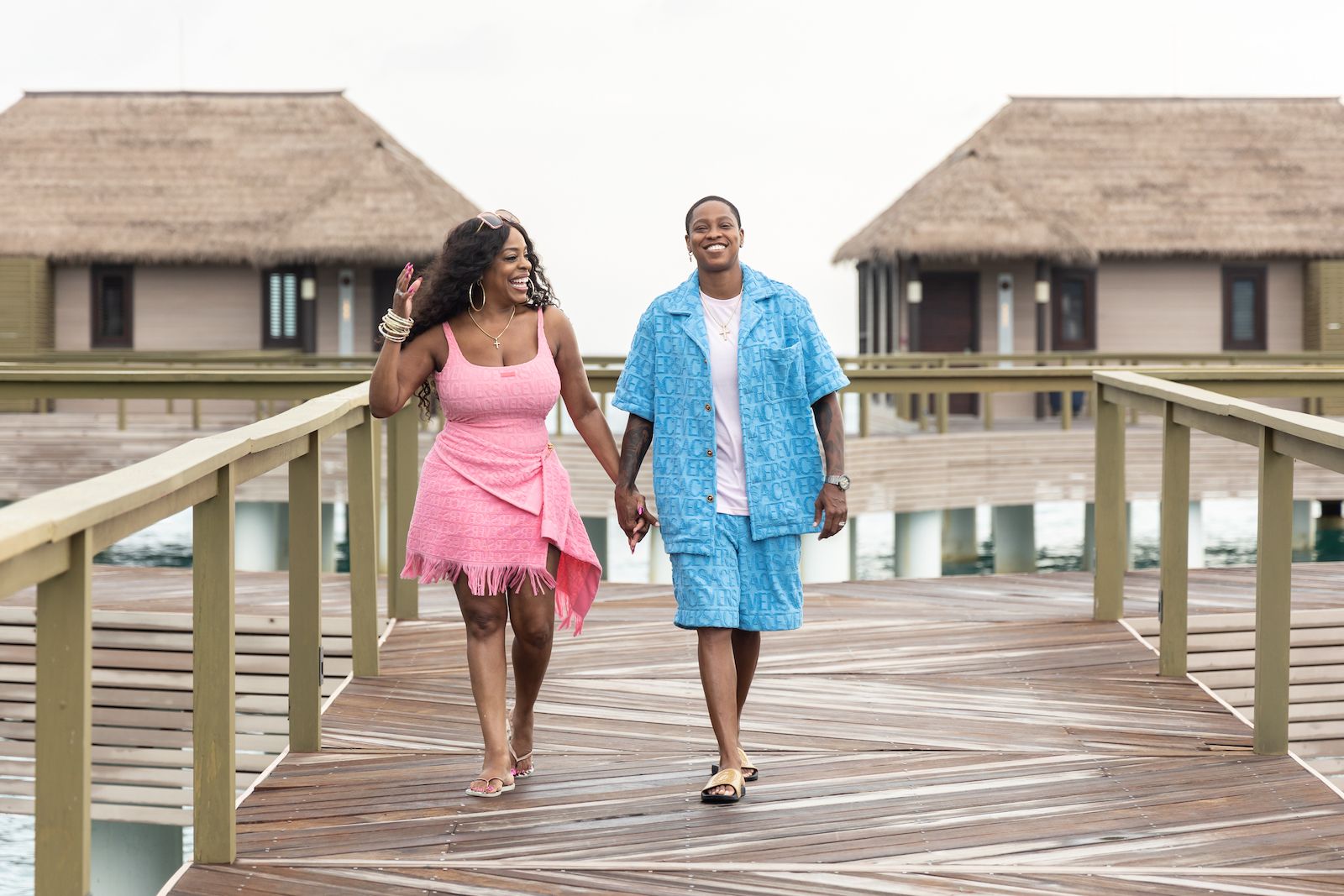 niecy nash and jessica betts walking at Sandals Soutch Coast