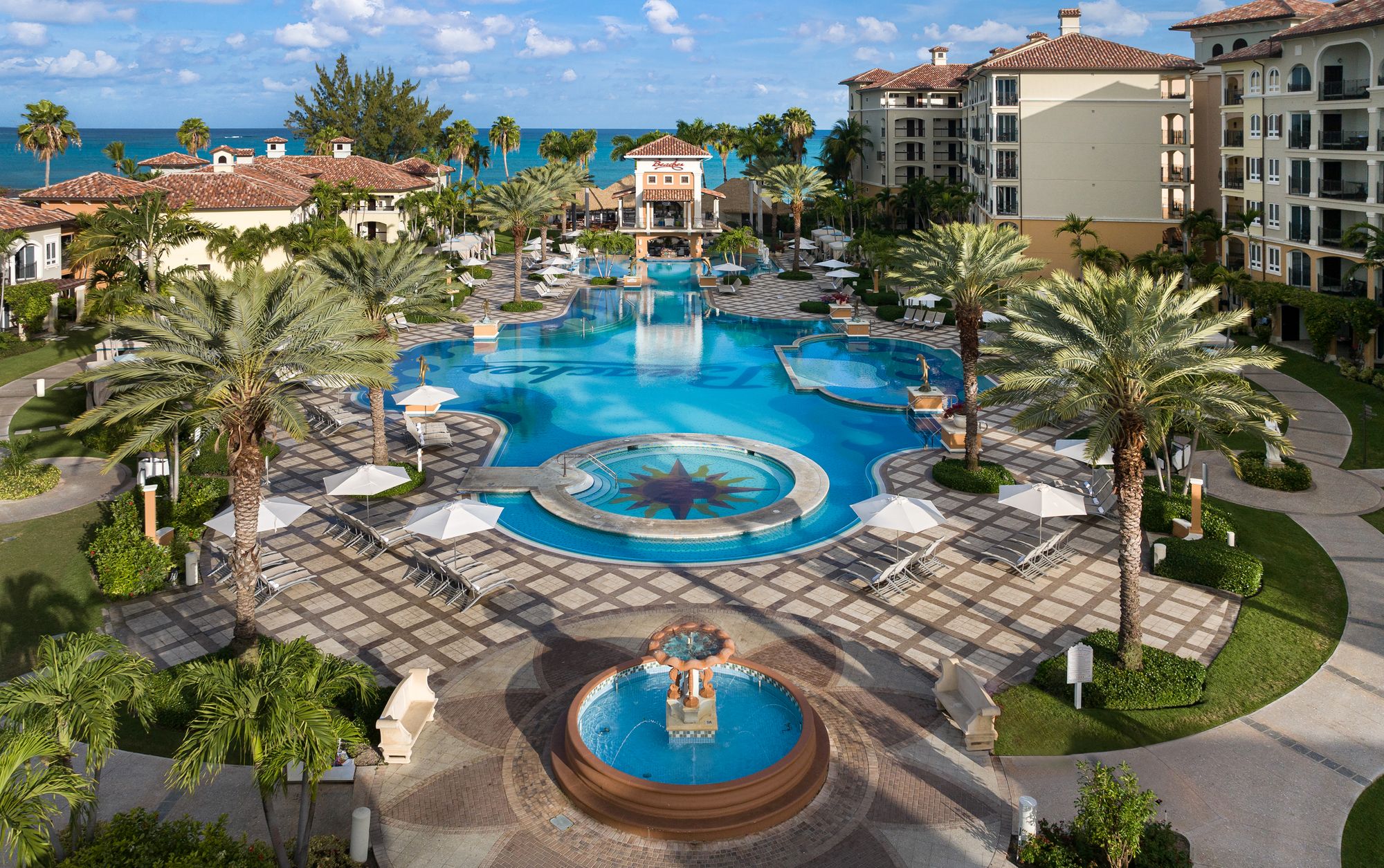 aerial view of beaches turks & caicos all-inclusive resort